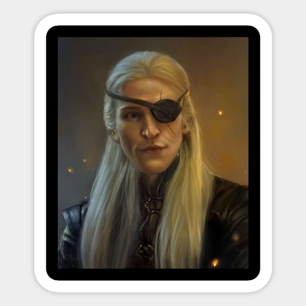 Aemond Targaryen Sticker by CustomPortraitsWorld